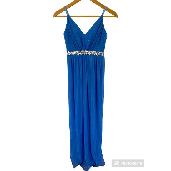 chinese dress ladies Bcx Womens Black Embroidered Spaghetti Strap Maxi Formal Dress Juniors 7 main image 0